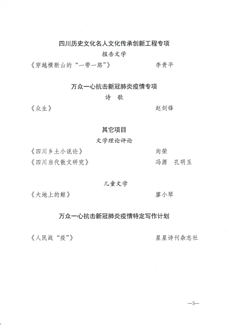 四川省作家协会重点作品扶持办公室2020年度重点作品扶持项目公告_02.png